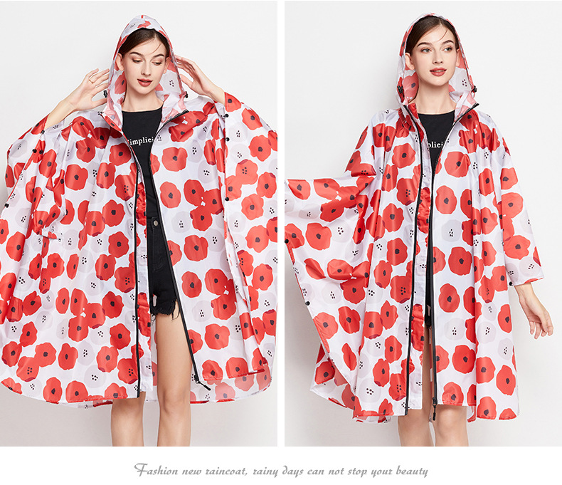 Colorful Plus Size Floral Rain - Emergency Poncho Rain avaliação e preço