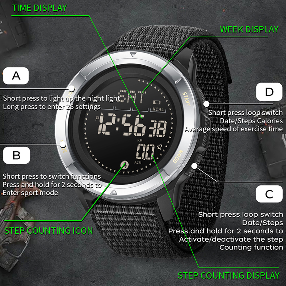 SANDA Brand Electronic Watches - Compass Lensatic avaliação e preço