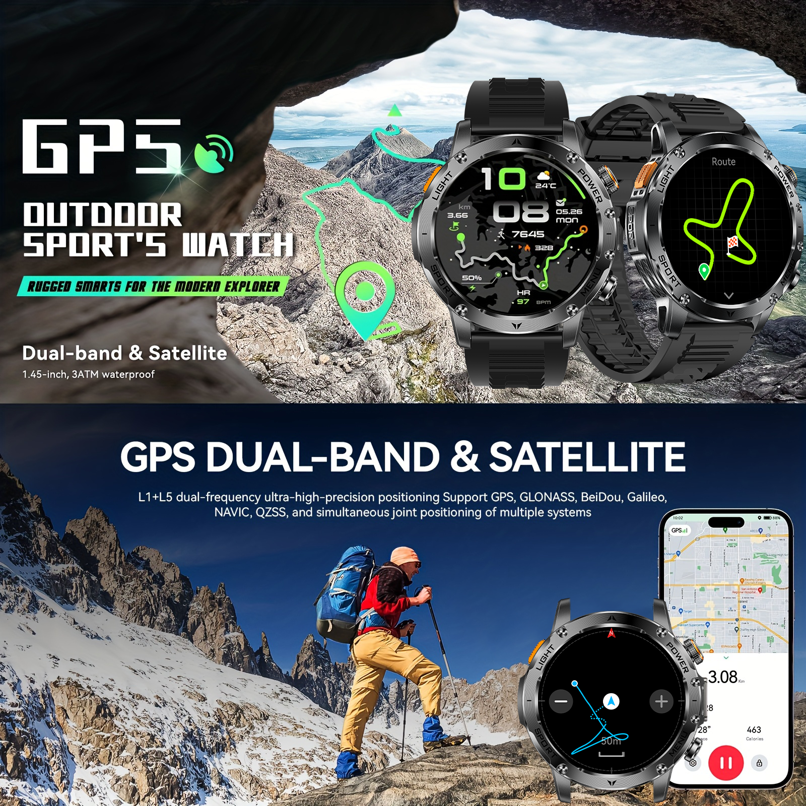 2025 New GPS Outdoor Sports Sm - Compass Lensatic avaliação e preço