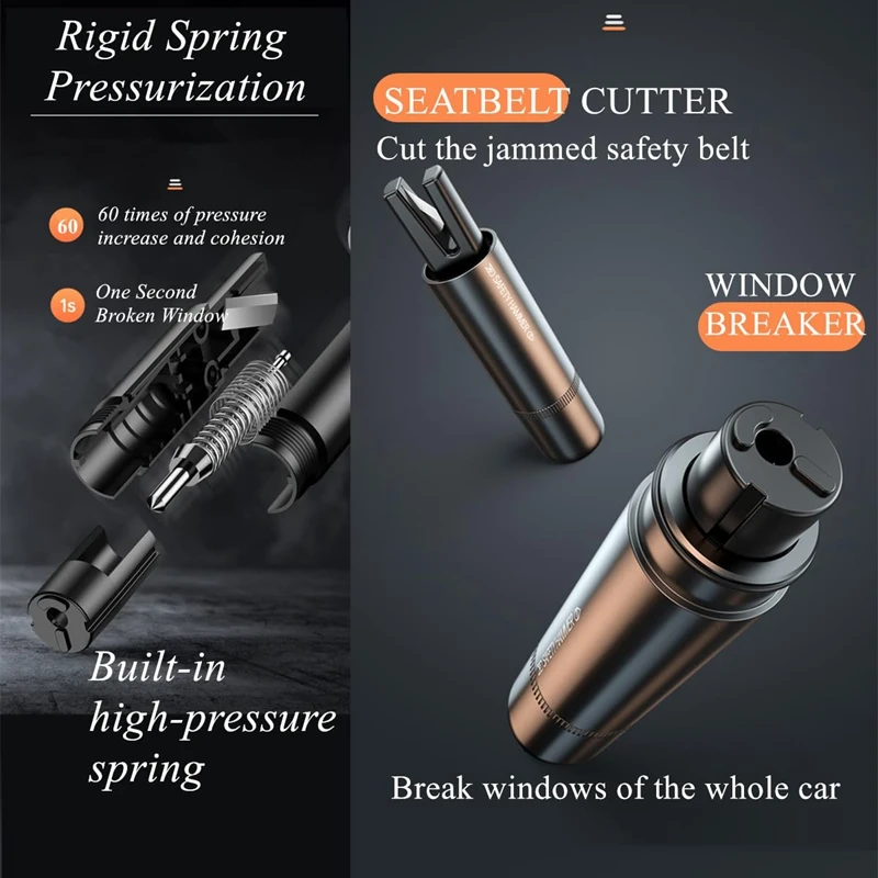 New 2 In 1 Car Safety Hammer E - Rescue Rope Throw avaliação e preço