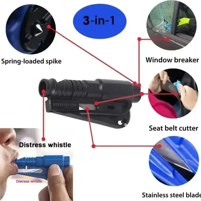 1pc Mini Safety Hammer Keychai - Rescue Rope Throw avaliação e preço