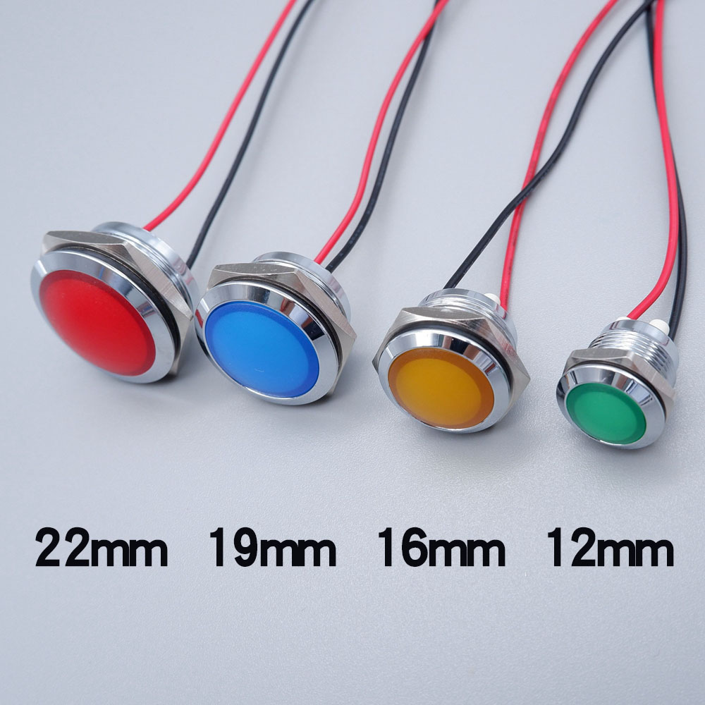 Metal LED Indicator Light 12mm - Signal Panel Orange avaliação e preço