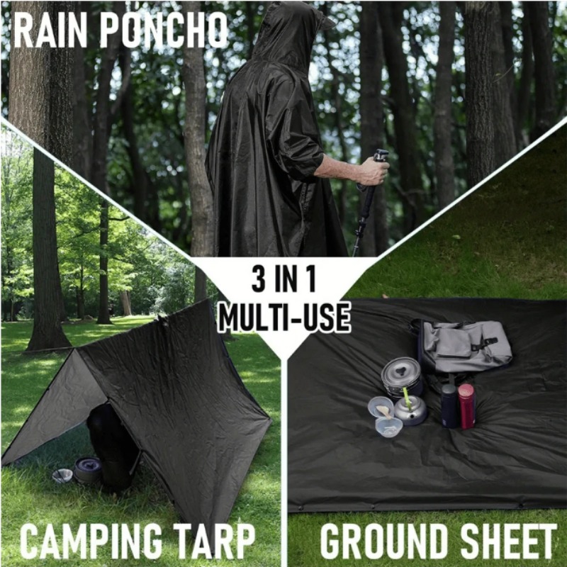 Thickened Backpack Outdoor Hik - Emergency Poncho Rain avaliação e preço