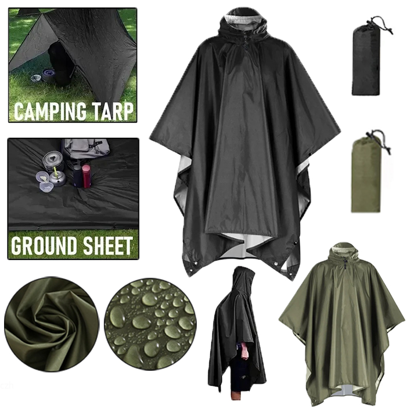 Outdoor 3 In 1 Military Rainco - Emergency Poncho Rain avaliação e preço