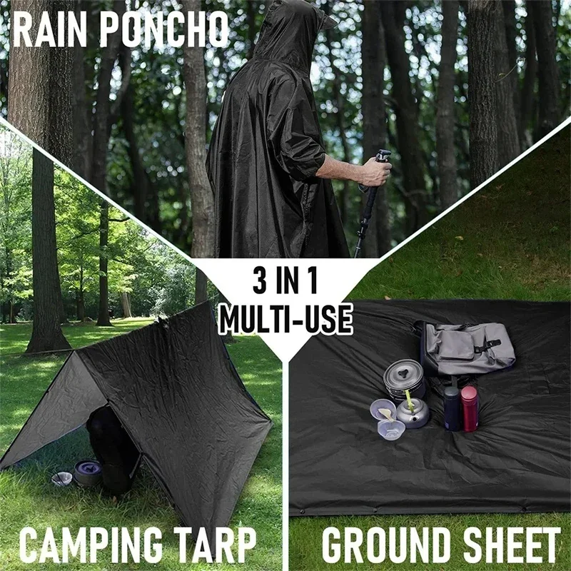 Outdoor 3 In 1 Military Rainco - Emergency Poncho Rain avaliação e preço
