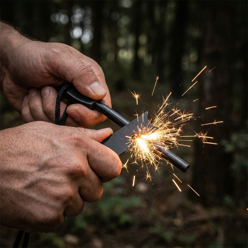Multi-Function Wooden Handle M - Magnesium Fire Starter avaliação e preço