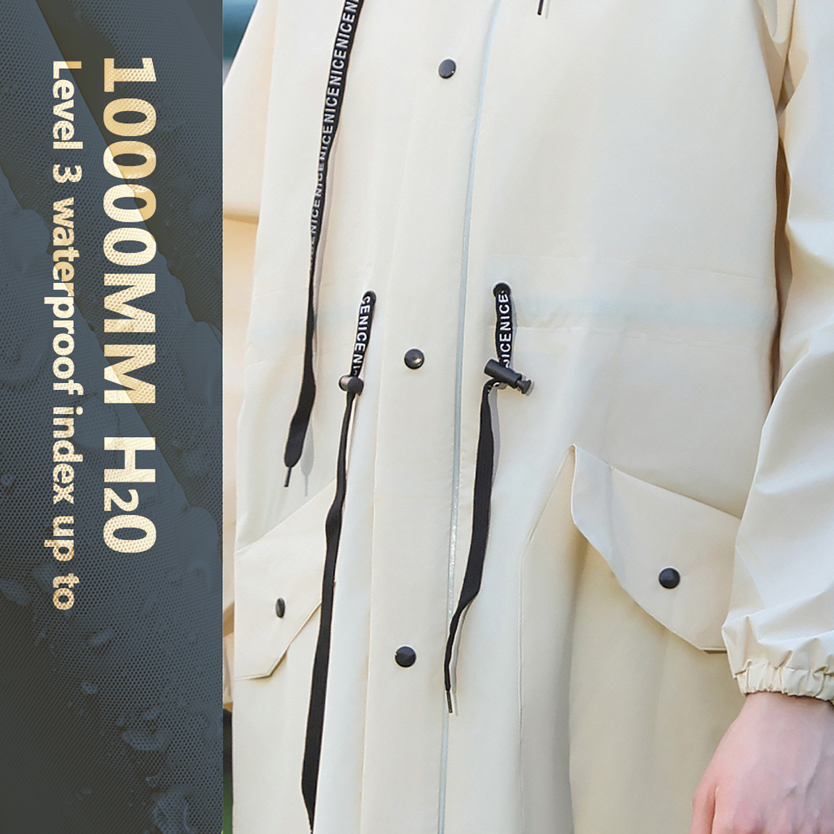 Women Long Waterproof Rain Jac - Emergency Poncho Rain avaliação e preço
