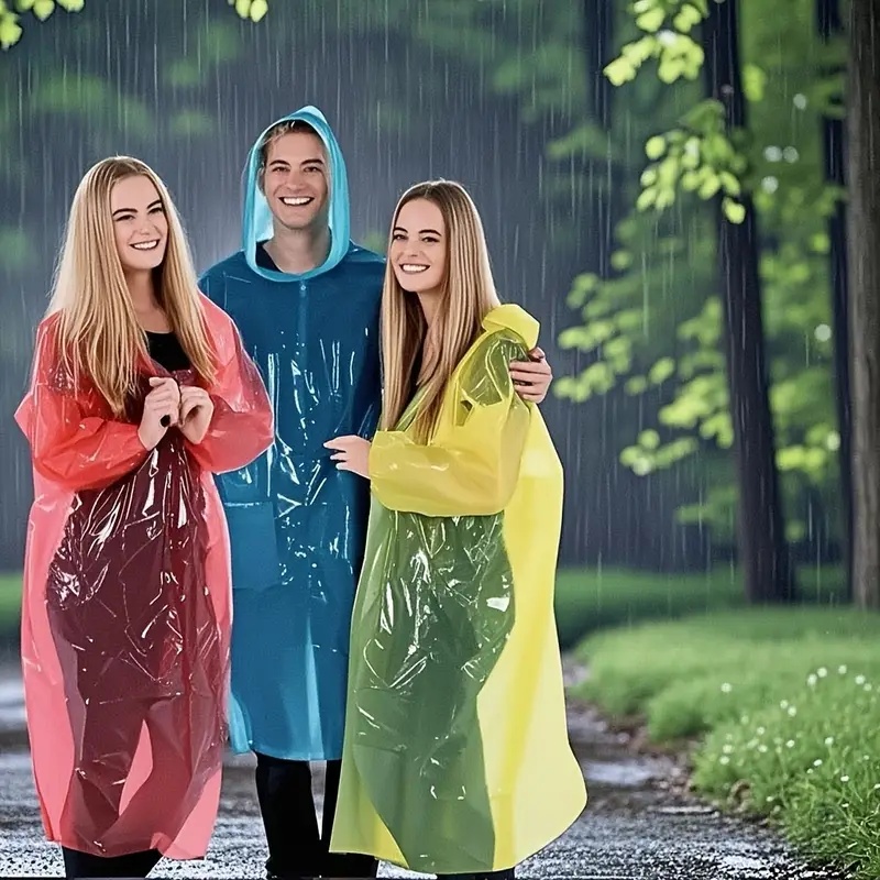 15/30Pcs Random Color Disposab - Emergency Poncho Rain avaliação e preço