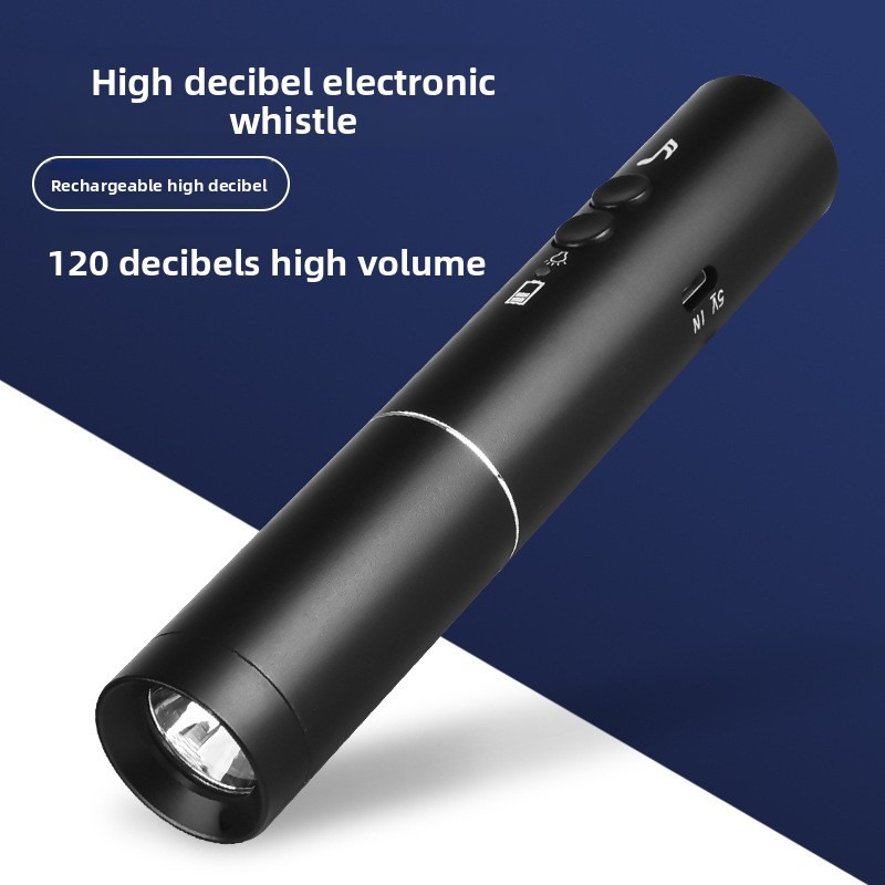 New LED Flashlight Electronic  - Emergency Whistle Loud avaliação e preço
