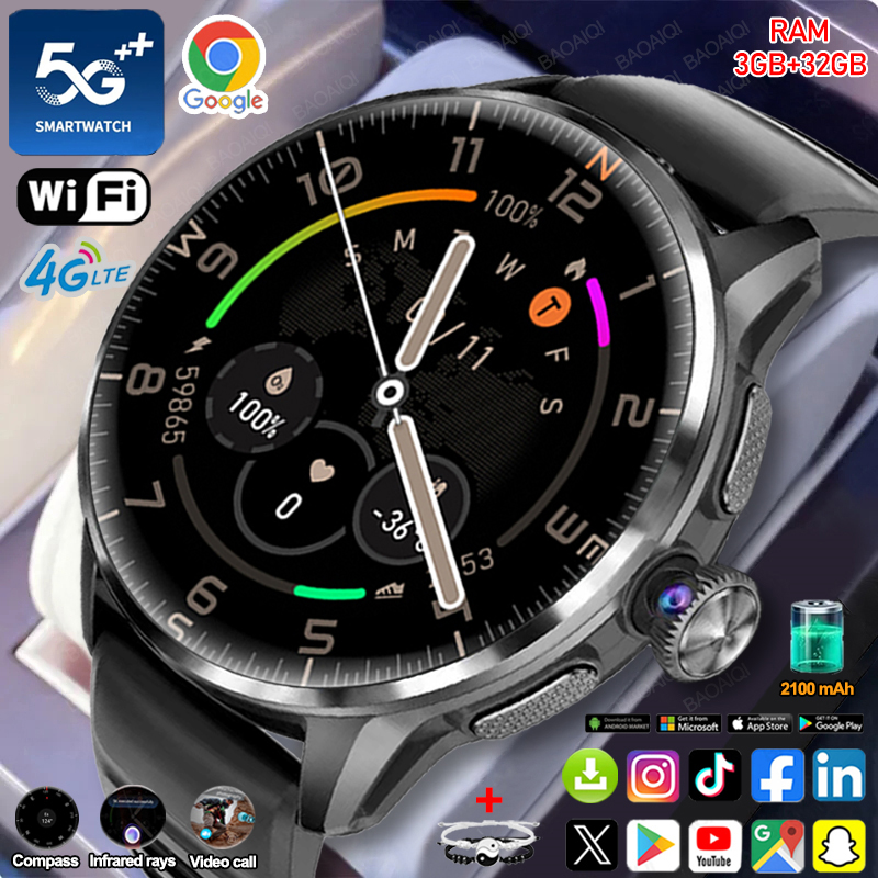 5G/4G Full Network Smart Watch - Compass Lensatic avaliação e preço