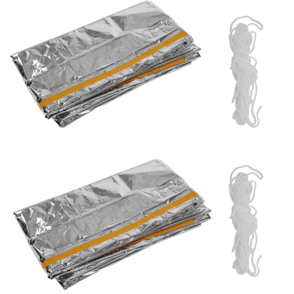 2 Pcs Durable Reflective Emerg - Survival Blanket Reflective avaliação e preço