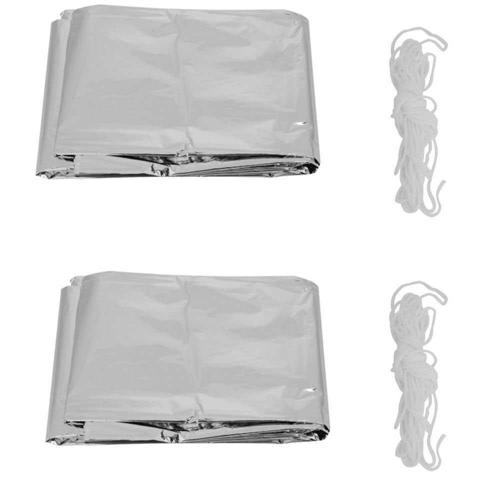 2 Pcs Durable Reflective Emerg - Survival Blanket Reflective avaliação e preço