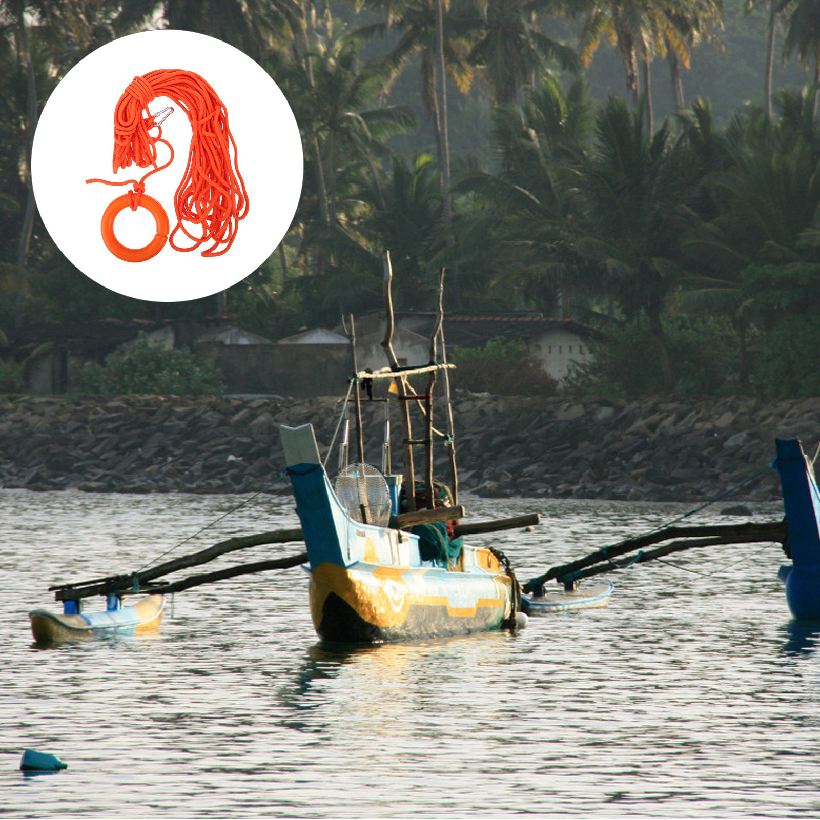 1Set Rescue Throw Rope Floatin - Rescue Rope Throw avaliação e preço