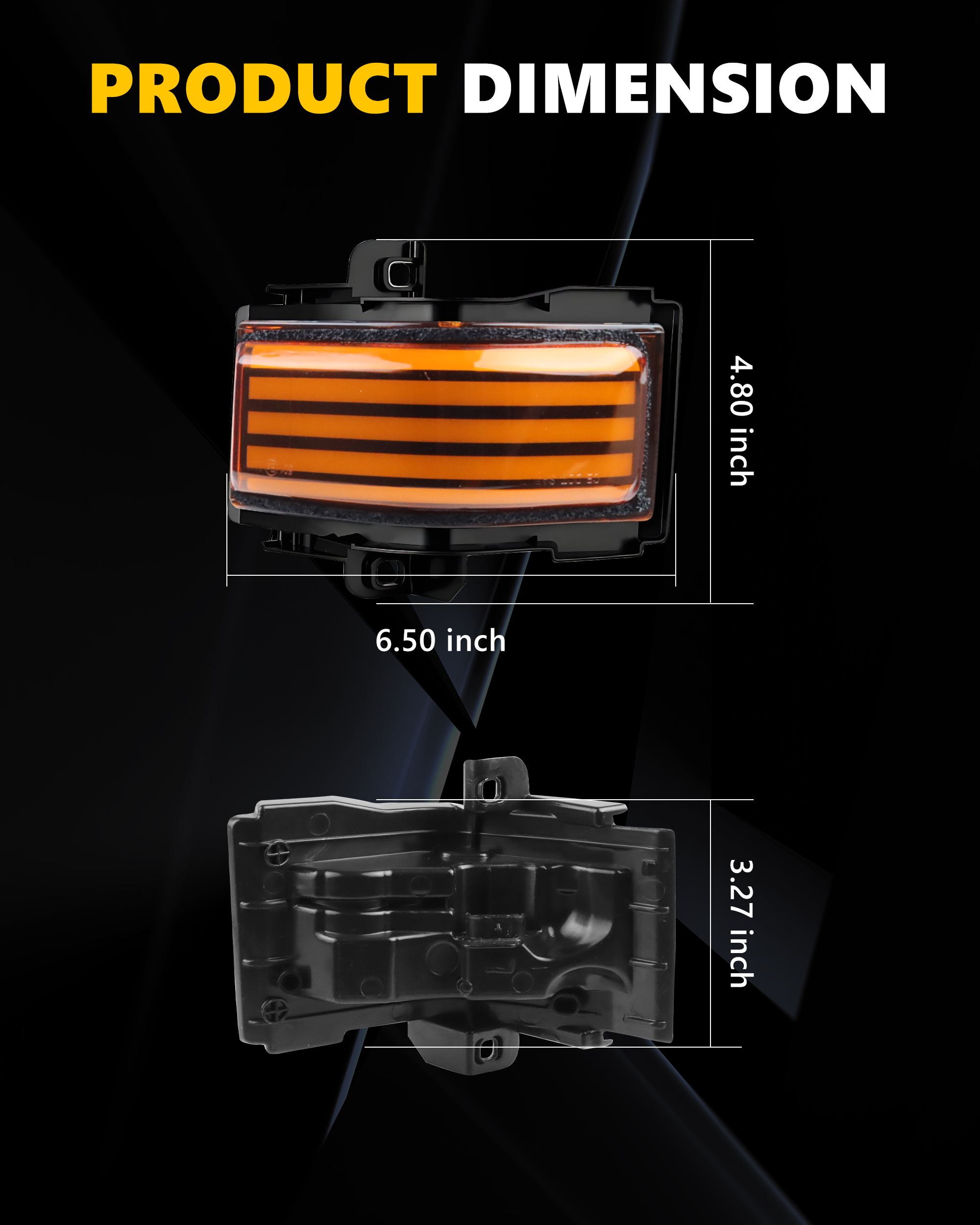 2Pcs Turn Signal Light Side Mi - Signal Panel Orange avaliação e preço