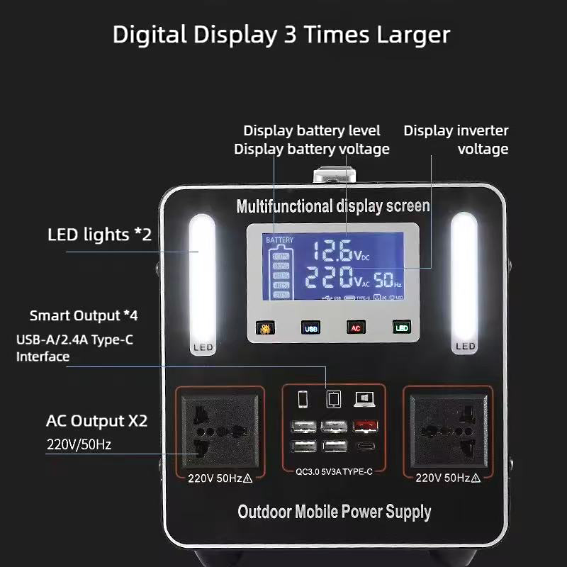 220V LiFePO4 Portable Power St - Solar Emergency Charger avaliação e preço