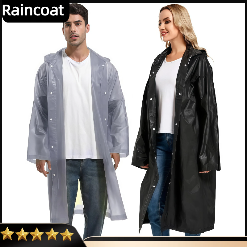 Rain Ponchos For Adults Pouch  - Emergency Poncho Rain avaliação e preço