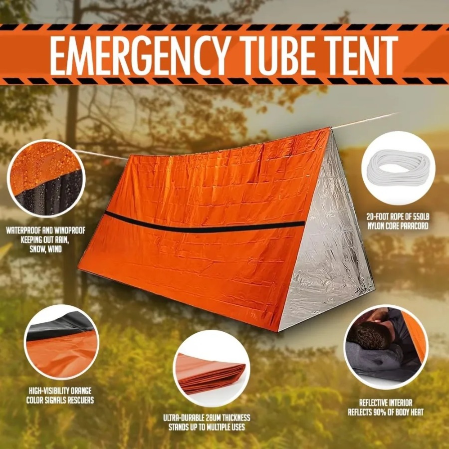 1PC Anti-rain Emergency Sleepi - Emergency Mylar Tent avaliação e preço