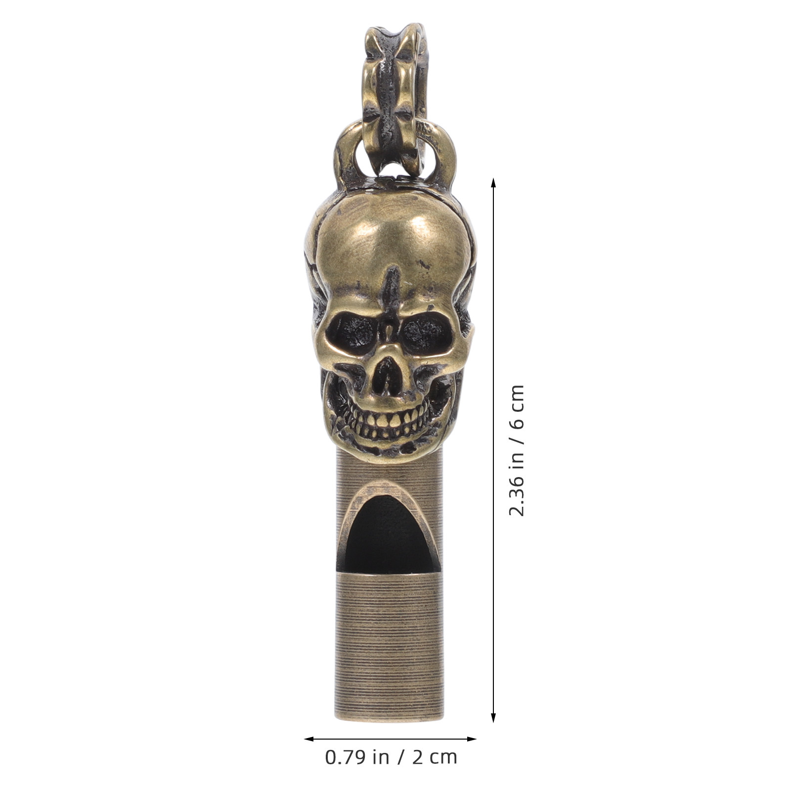 Creative Skull Head Copper Whi - Emergency Whistle Loud avaliação e preço