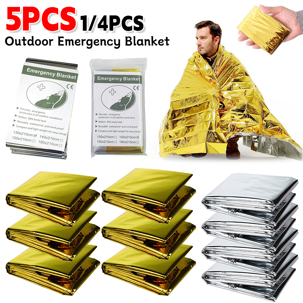 5Pcs Outdoor Emergency Blanket - Bivy Bag Emergency avaliação e preço