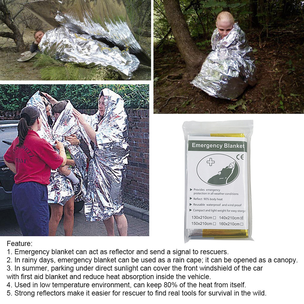 5Pcs Outdoor Emergency Blanket - Bivy Bag Emergency avaliação e preço