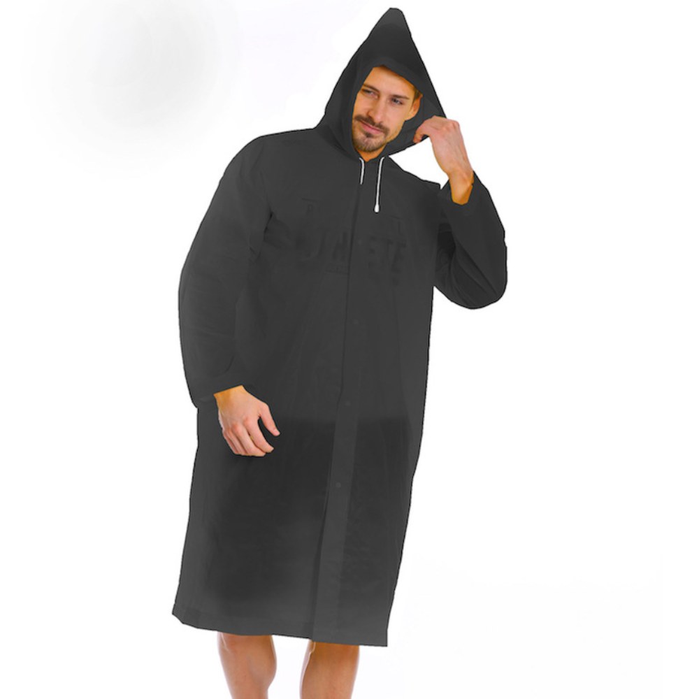 Black Fashion Adult Waterproof - Emergency Poncho Rain avaliação e preço